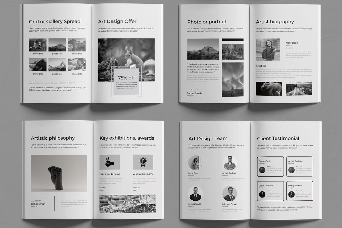 Modern Art Book Layout Template, a Brochure Template by MightyDesign (Photo 2 of 6)
