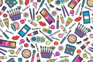 Pattern on the theme of cosmetics