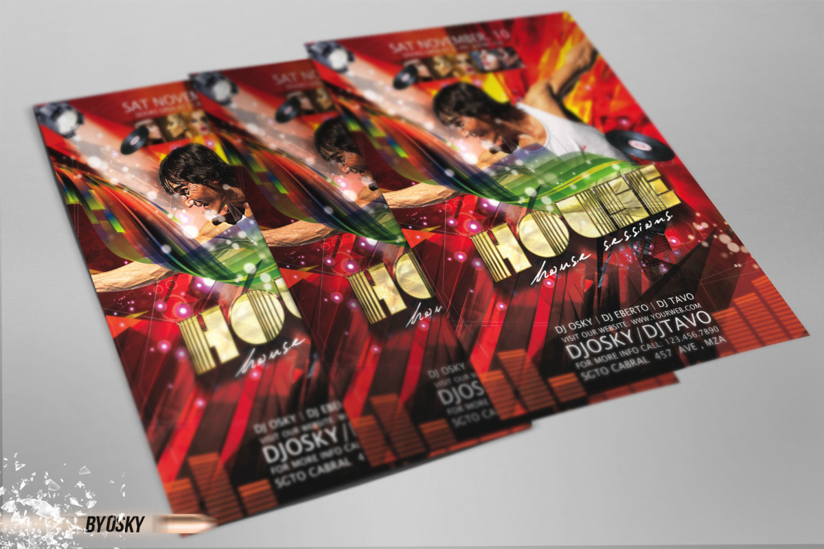 House Party Flyer, a Flyer Template by Osky (Photo 3 of 4)