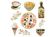 Life In Italy Clipart Set, a Decorative Illustration by The Dutch Lady Designs (Thumbnail 4 of 7)