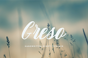 Greso Font - Handwritten Script Font, a Script Font by Creative Foundry (Thumbnail 1 of 9)