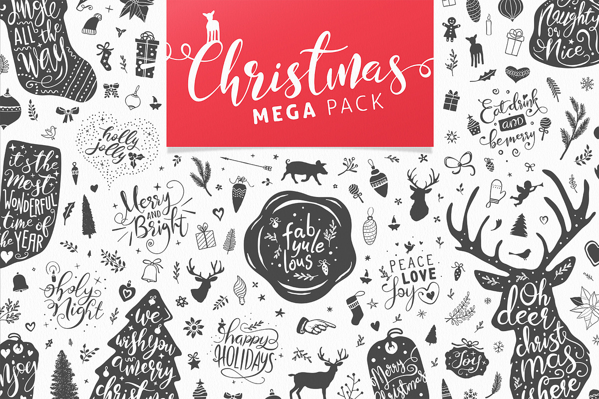 Christmas Mega Pack, a Decorative Illustration by Mera Pixels (Photo 1 of 7)