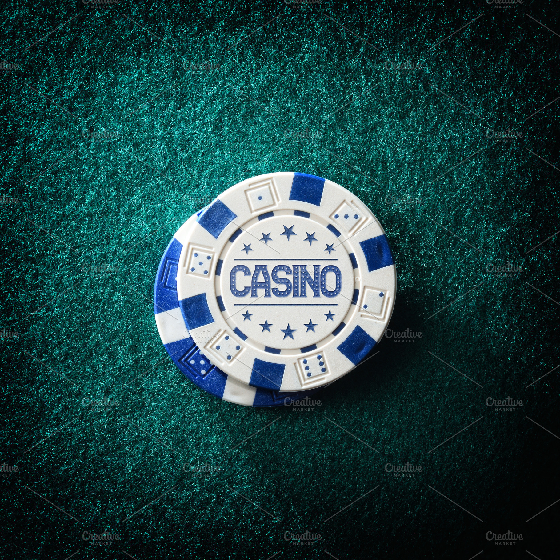 Wallpaper with casino betting chips on a green felt mat, an Arts & Entertainment Photo by Davizro's Market