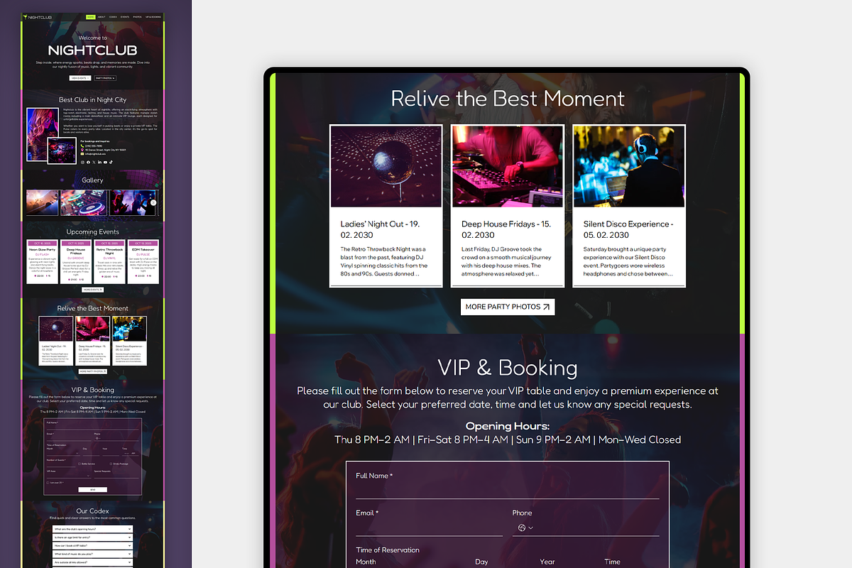 Nightclub Wix Studio Website, a Templates & Theme by Kitteeh (Photo 9 of 10)