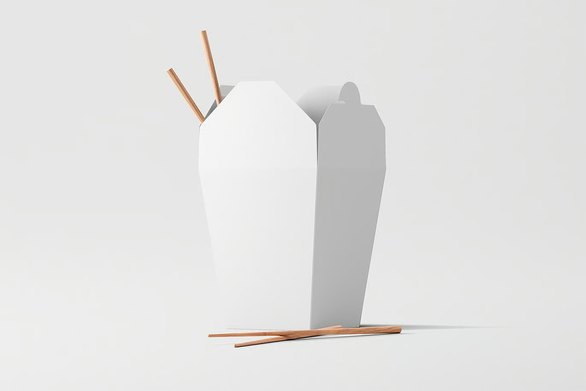 Noodle Box Mockup, a Product Mockup by zpackcreative (Photo 4 of 4)