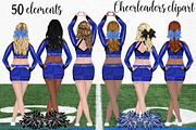 Cheerleaders Clipart, Girls clipart, a Person Illustration by LeCoqDesign (Thumbnail 1 of 8)