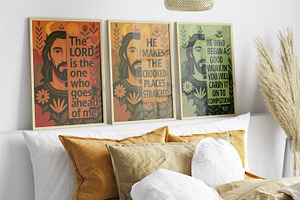 Jesus Bible Art Collages-Posters, a Person Illustration by Blynn Pippen