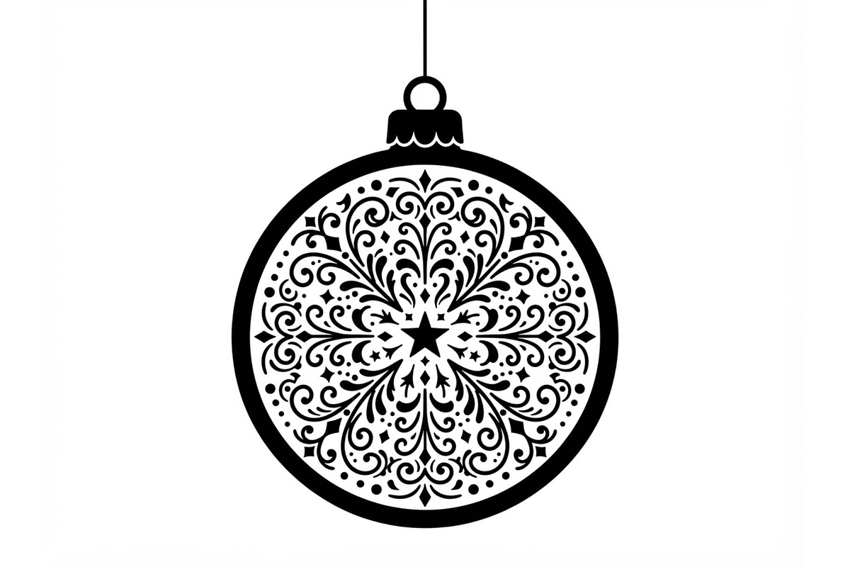 Festive Filigree Bauble Silhouette, an Object Graphic by Creativeshirt (Photo 5 of 5)