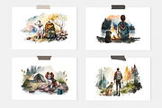 Camping Watercolor Collection, a Sport Illustration by artsy-fartsy (Thumbnail 7 of 8)