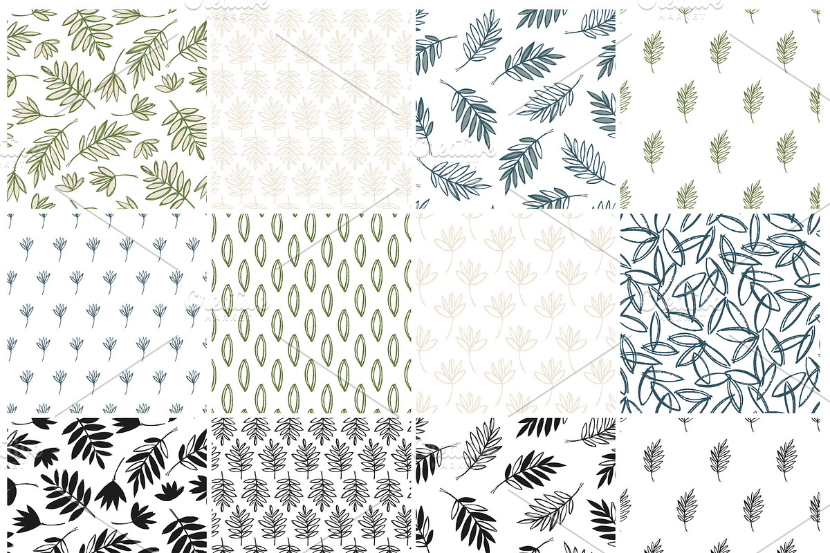 Sketched florals, a Pattern Graphic by Wild Rose (Photo 4 of 9)