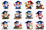 Graduation Gnome Clipart, an Illustration by RobertsArt (Thumbnail 5 of 7)