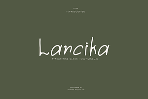 Lancika | Minimal Handwritten Font