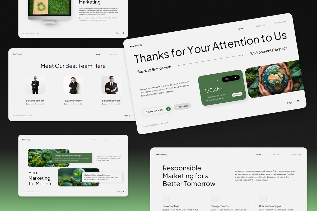 Eco Friendly Marketing Google Slides, a Presentation Template by Annora Studio (Photo 7 of 7)