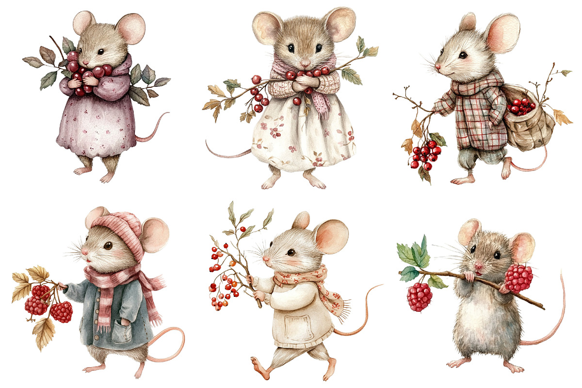 Minnie Animals Mouse Strawberry, an Illustration by CitraGraphics (Photo 4 of 5)