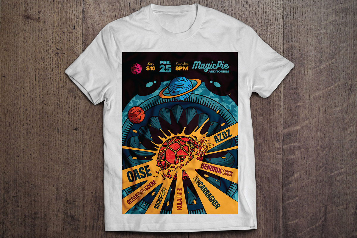 Space Monster Illustrated Flyer, a Flyer Template by ashenterprise (Photo 3 of 3)