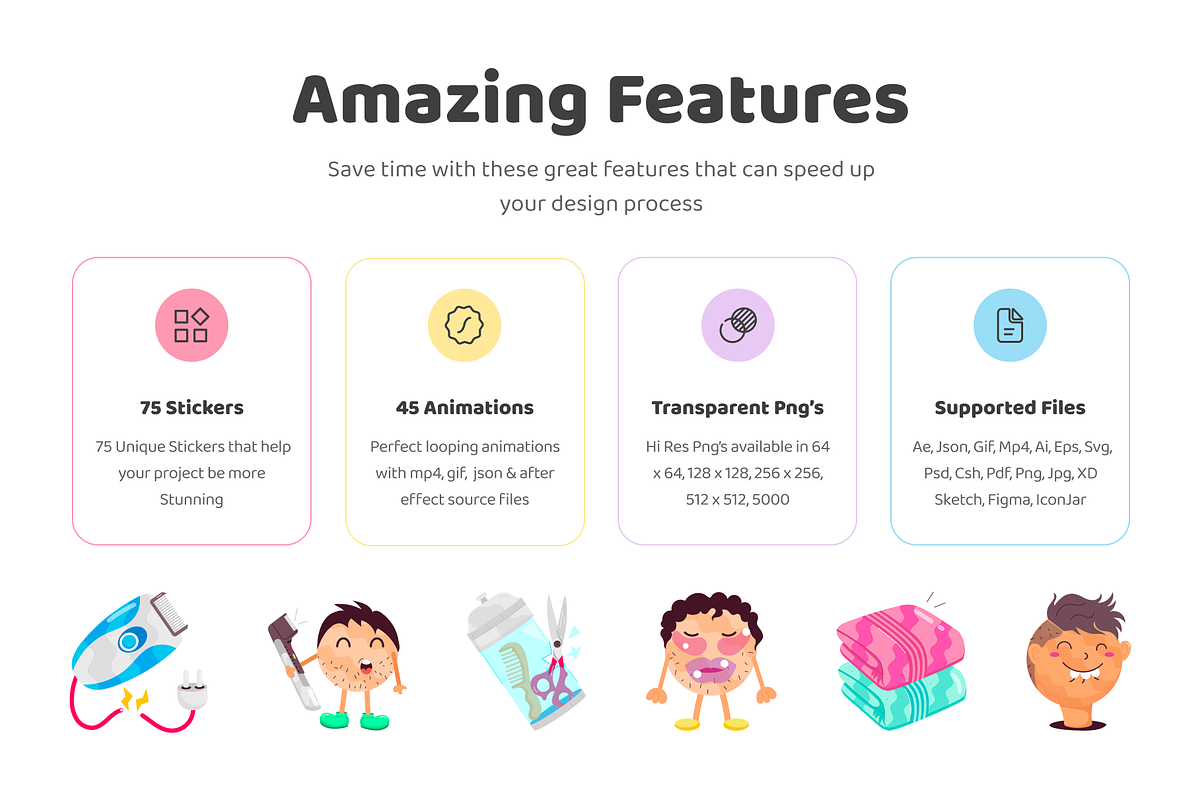 Animated Barber Shop Stickers, an Emoji Icon by Vectors Market (Photo 2 of 7)