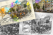 Pen Watercolor Photoshop Action, an Action Add-On by GorynArt (Thumbnail 10 of 23)