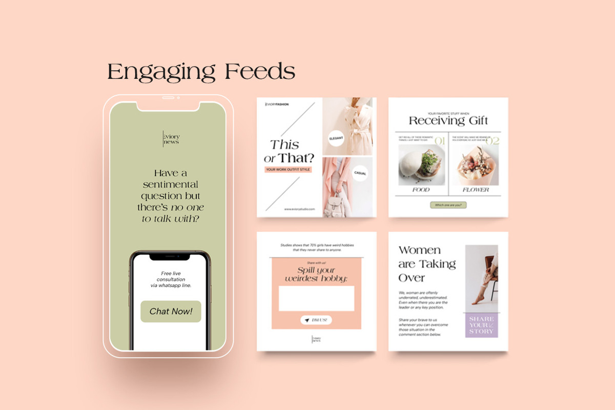 Blog & News Room Instagram CANVA PS, a Social Media Template by Eviory (Photo 7 of 26)