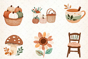 Cozy Little Hand-drawn Autumn Elemen, an Illustration by DreamCafeArt (Thumbnail 4 of 8)