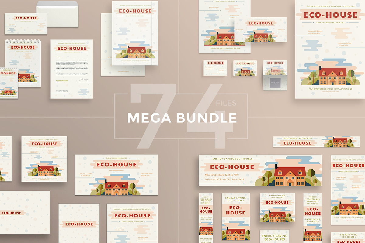 Mega Bundle | Eco House, a Poster Template by Amber Graphics (Photo 1 of 21)