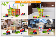 Bubble Tea Mockup, a Cups & Container Mockup by Plus Media (Thumbnail 1 of 5)