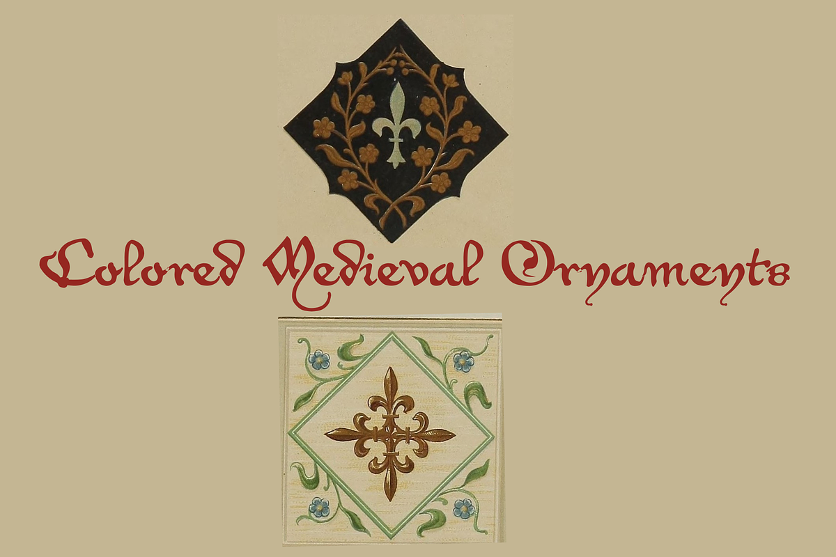 Colored Medieval Ornaments, an Object Graphic by Intellecta Design (Photo 3 of 12)