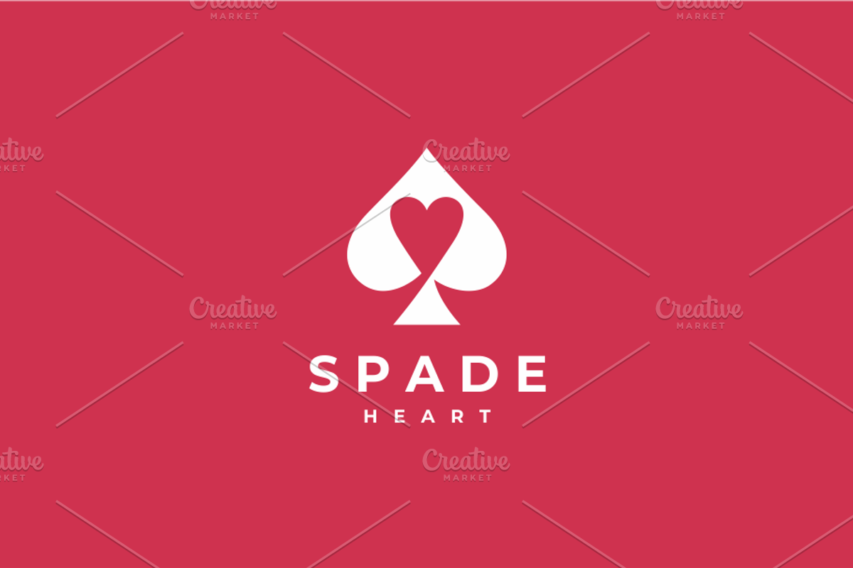 Spade Heart Logo Template, a Branding & Logo Template by yopie (Photo 2 of 3)