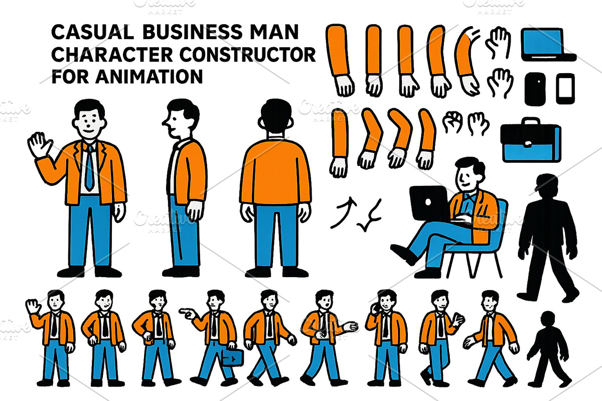Casual business man character, an Illustration by ZinetroN