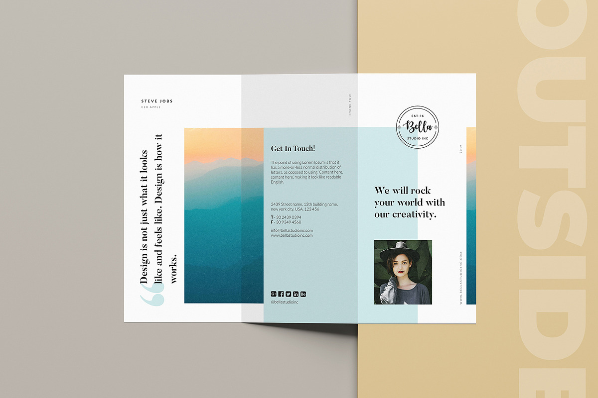 Studio profile trifold brochure, a Brochure Template by GraphicsEgg (Photo 3 of 5)