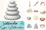 Spa Watercolor Clipart, an Illustration by CrexoraLab (Thumbnail 5 of 5)