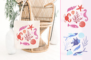 Hand-Drawn Marine Clipart & Patterns, a Decorative Illustration by CapriceMeDesigns (Thumbnail 7 of 21)