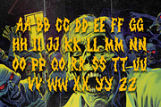 Strange Mystery Horror Metal Display, a Blackletter Font by dansdesign (Thumbnail 2 of 9)