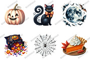 Massive Halloween Watercolor Clipart, a Graphic by designcity5 (Thumbnail 3 of 5)