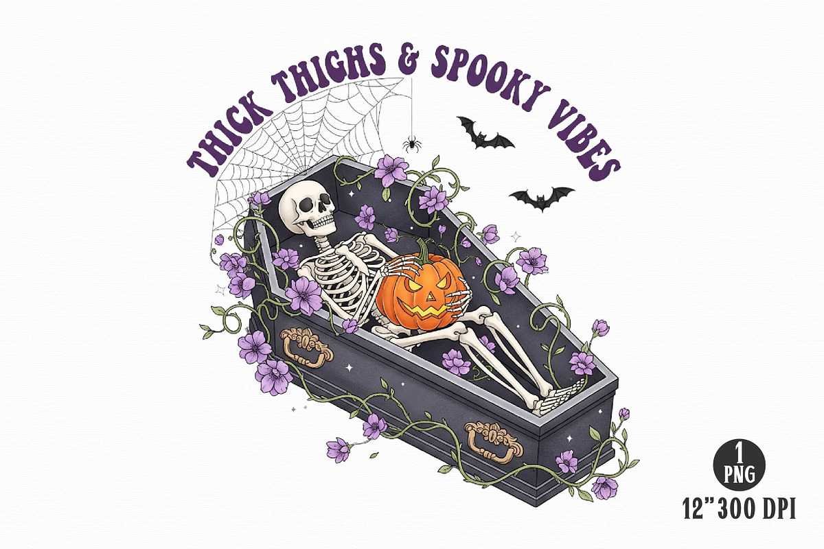 Skeleton Halloween Sublimation, a Work Illustration by Dream Creation (Photo 7 of 20)