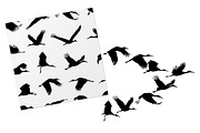 Stork flock + seamless pattern, an Object Graphic by Crazy nook (Thumbnail 2 of 2)
