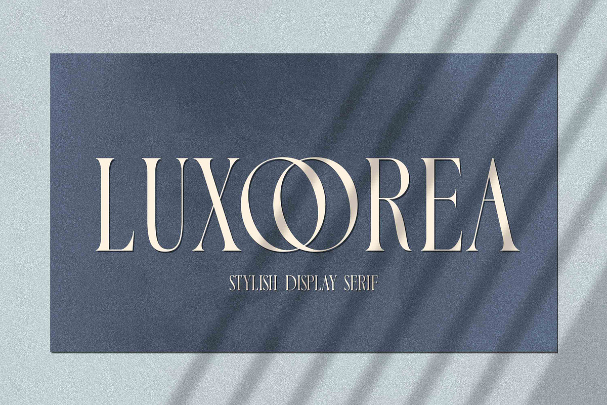 Luxoorea - Stylish Display Serif, a Serif Font by Almarkhatype (Photo 1 of 10)