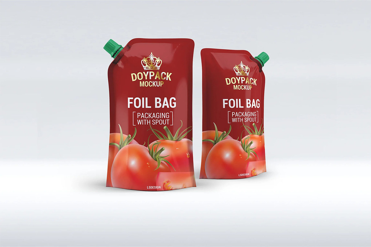 Doypack Foil Bag Mock-Up, a Packaging Mockup by DesignRushMarket (Photo 6 of 8)