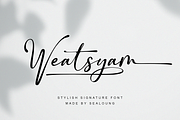 Weatsyam, a Script Font by Sealoung (Thumbnail 1 of 17)