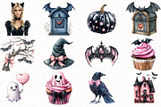 Watercolor Girly Halloween Clipart, an Illustration by OK Design (Thumbnail 4 of 5)
