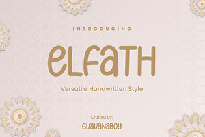 Elfath Handwritten Business Font, a Handwritten Font by Guavanaboy