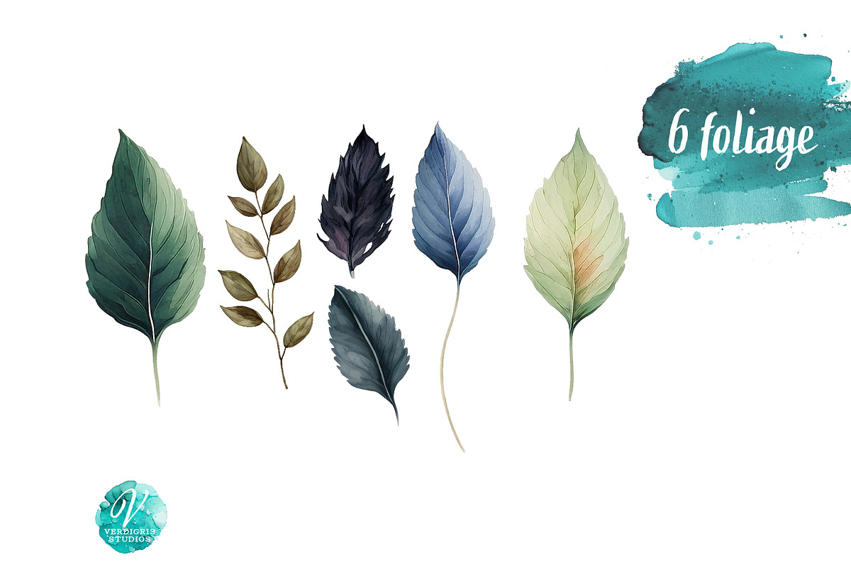 Watercolor Peach Dahlias Clipart, an Object Illustration by Verdigris Studios (Photo 2 of 4)