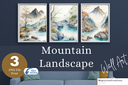 Mountain Landscape Print Wall Art, a Poster Template by MagicLove Creations (Thumbnail 1 of 8)