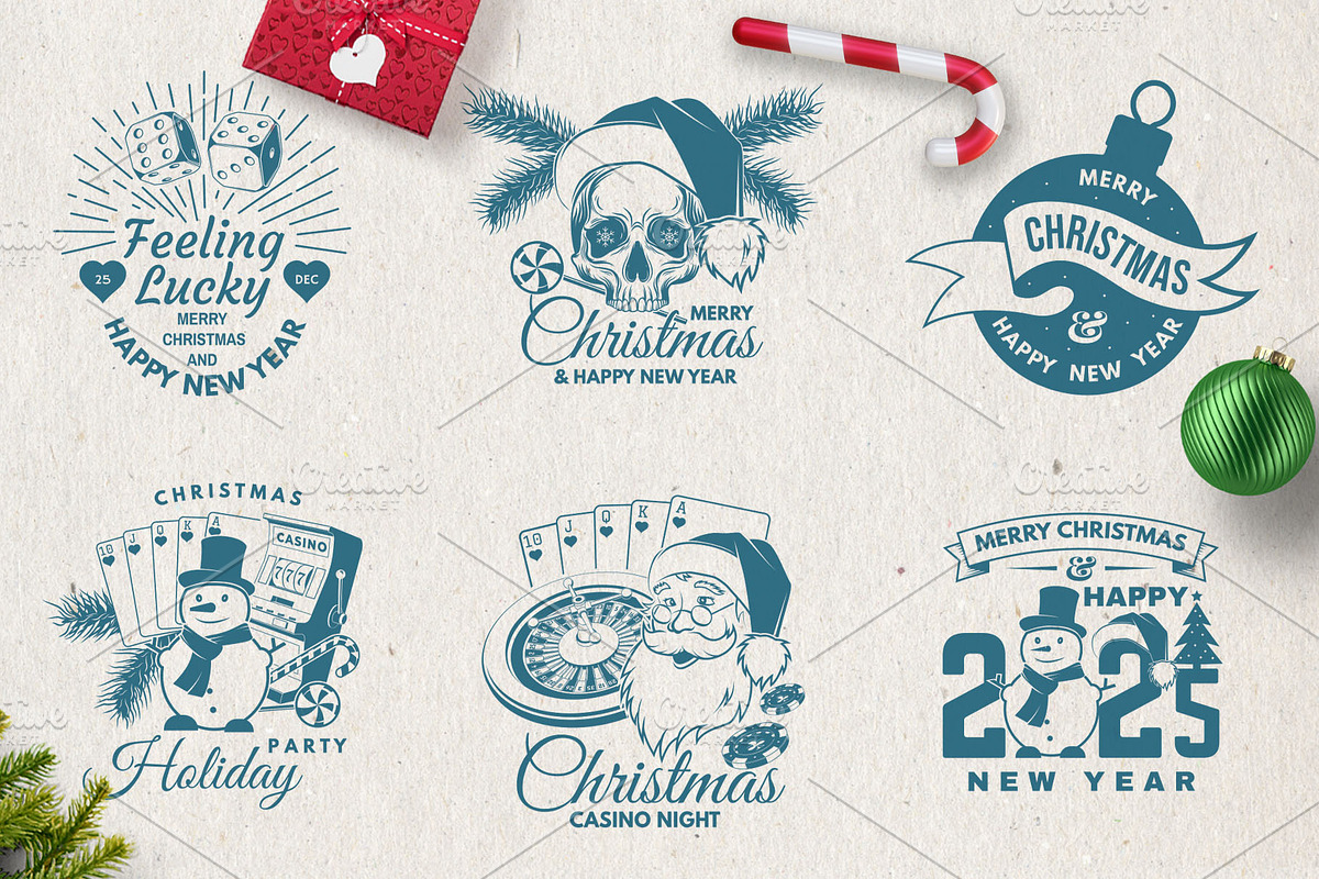 Christmas Holiday Overlays Part 4, a Branding & Logo Template by sivVector (Photo 2 of 6)