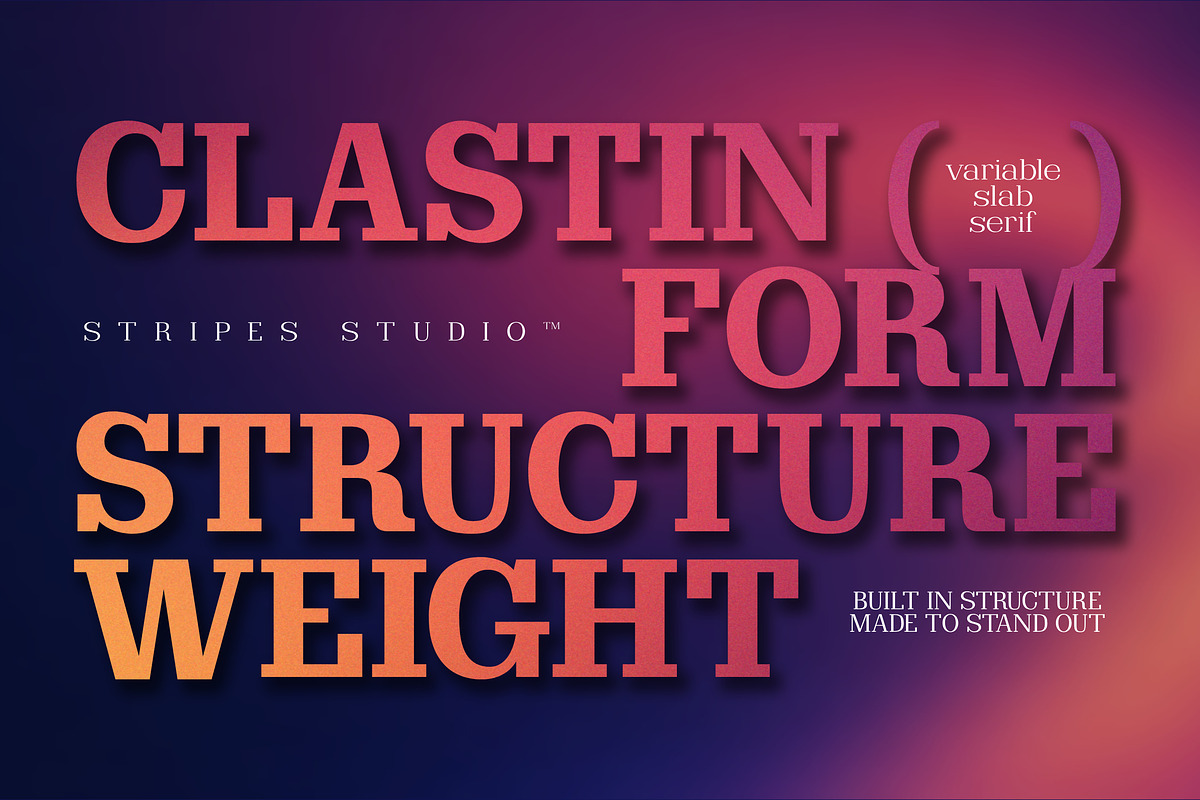 Clastin Variable, a Slab Serif Font by Stripes Studio (Photo 9 of 15)