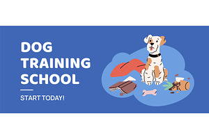 Dog training school poster. Pet, an Animal Illustration by YummyBuum