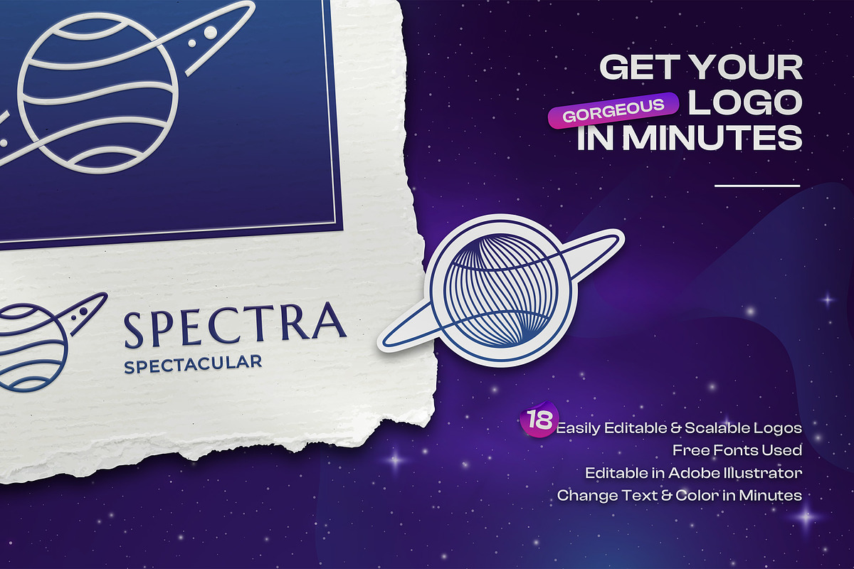 Space Logo Templates Collection, a Branding & Logo Template by Rukuru Studio (Photo 2 of 5)