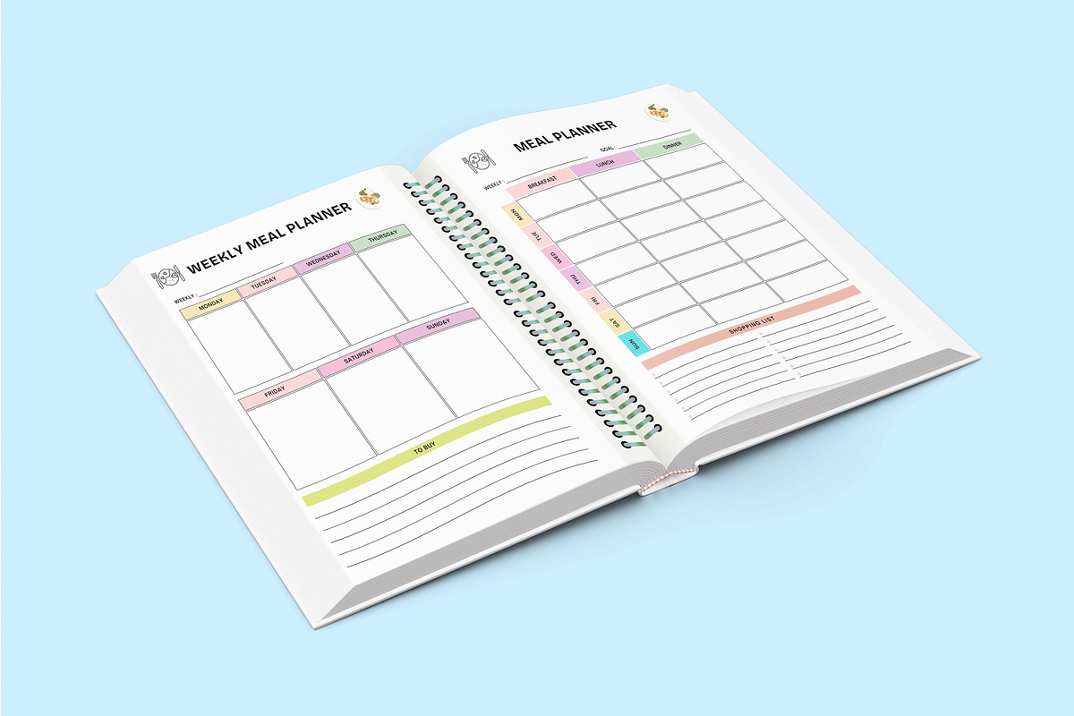 Weekly Meal Planner Canva, a Stationery Template by Designmela01 (Photo 3 of 3)