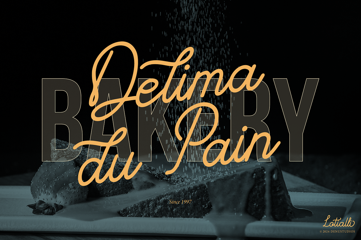 Lotialli | Monoline Script Font, a Script Font by Denustudios (Photo 5 of 15)
