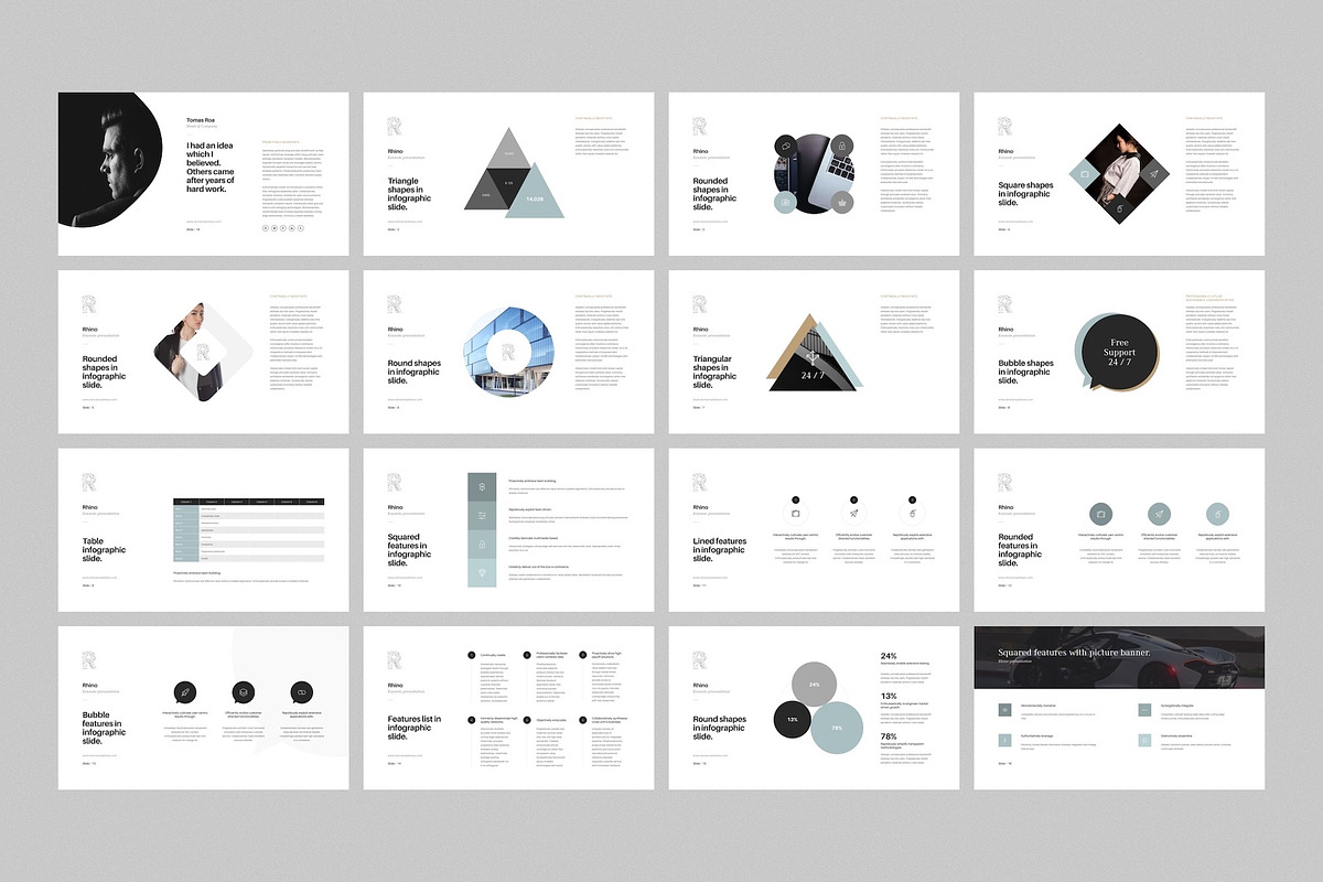 Rhino Keynote Presentation Template, a Presentation Template by Goashape Studio (Photo 3 of 9)
