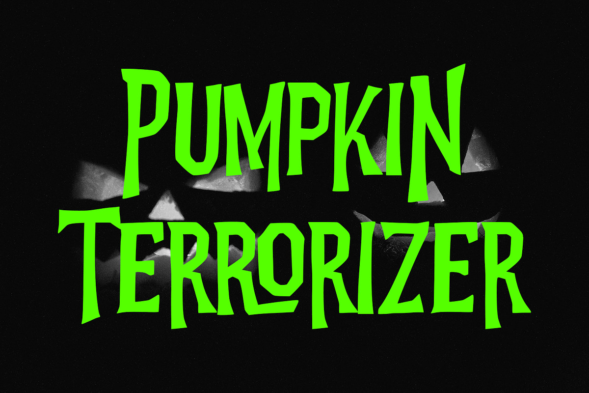 Virus Cursed Halloween Sans Vintage, a Sans Serif Font by Maulana Creative (Photo 4 of 8)